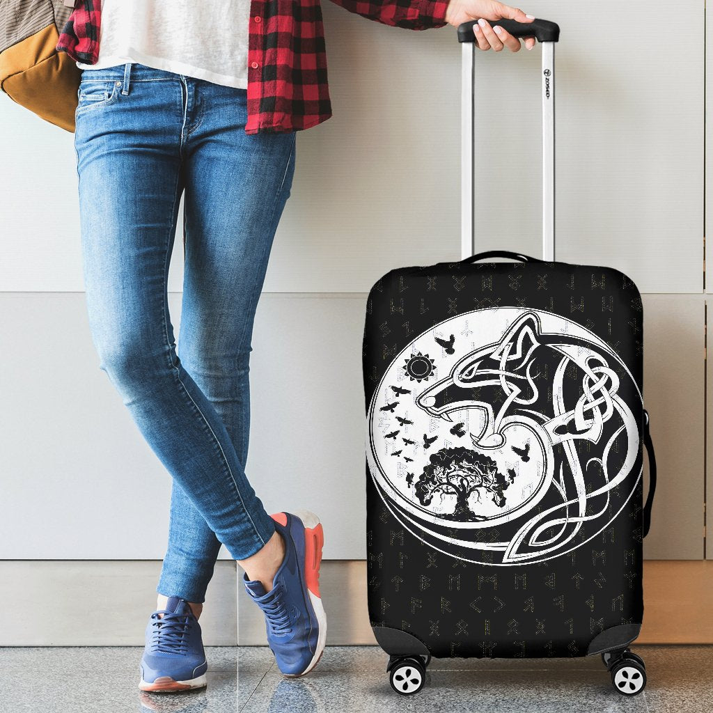 Viking Luggage Cover, Skoll and Hati Rune Tattoo RLT12 - Wonder Print Shop