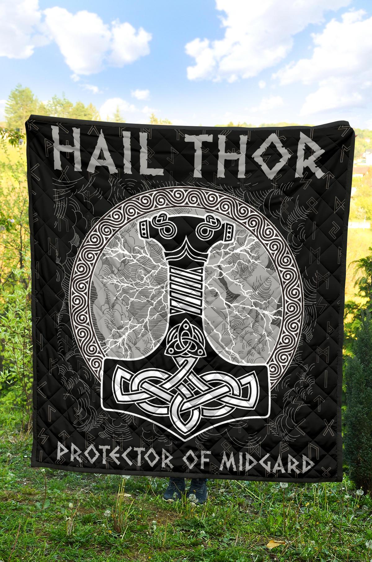 Viking Thor's Hammer Mjollnir Premium Quilt RLT12 - Wonder Print Shop