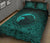 Viking Quilt Bed Set, Ethnic Odin Raven Cyan RLT12 - Wonder Print Shop