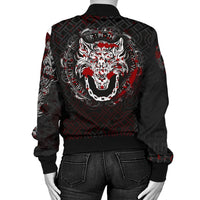 Viking Women's Bomber Jacket - Fenrir Viking Blood 3D RLT12 - Wonder Print Shop