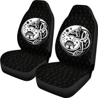 Viking Car Seat Covers, Skoll and Hati Rune Tattoo RLT12 - Wonder Print Shop