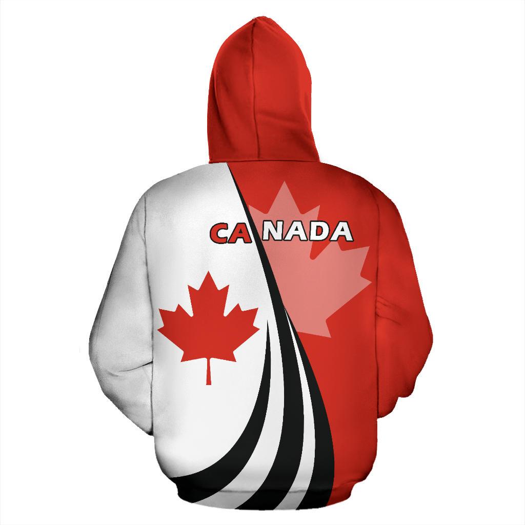 Canada Maple Leaf Flag Hoodie - Wonder Print Shop