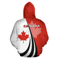 Canada Maple Leaf Flag Hoodie - Wonder Print Shop