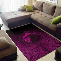 Viking Area Rug, Ethnic Odin Raven Pink RLT12 - Wonder Print Shop