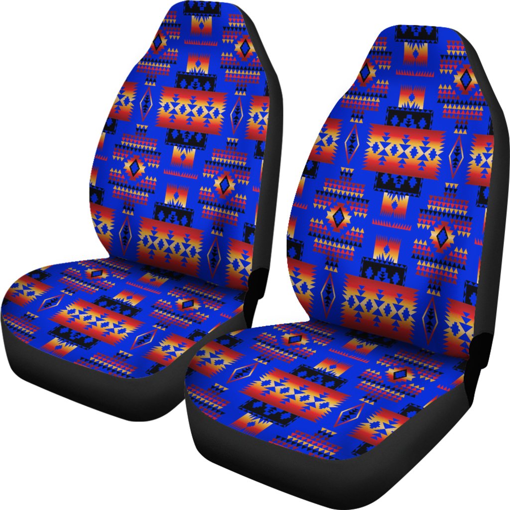 Blue Neon Tribal Native American Car seat Covers LT10 - Wonder Print Shop