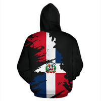 Dominican Republic Hoodie Flag Painting - Wonder Print Shop