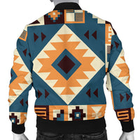 Navy Arrow Pattern Men's Bomber Jacket LT10 - Wonder Print Shop