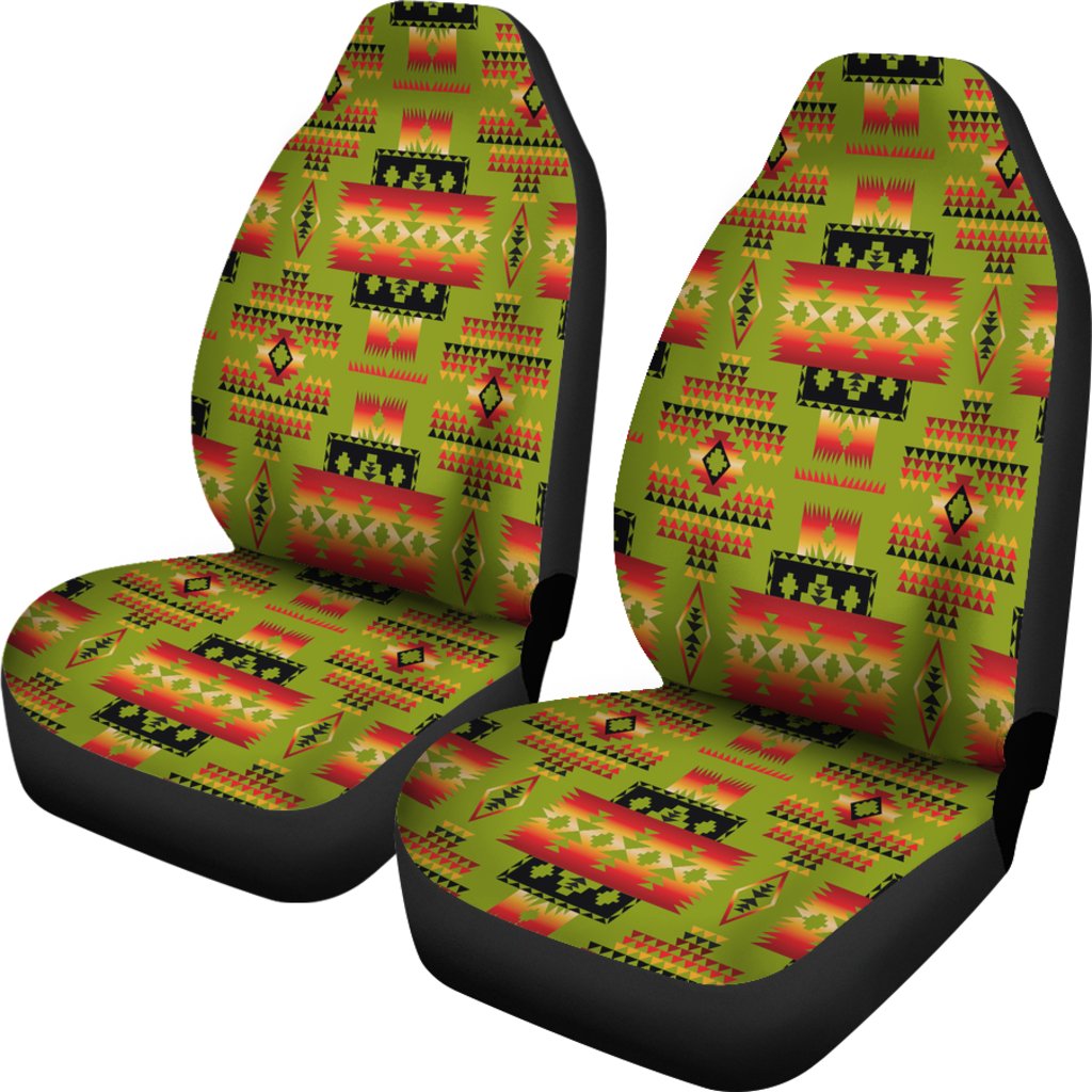 Olive Green Tribal Native American Car Seat Covers LT10 - Wonder Print Shop