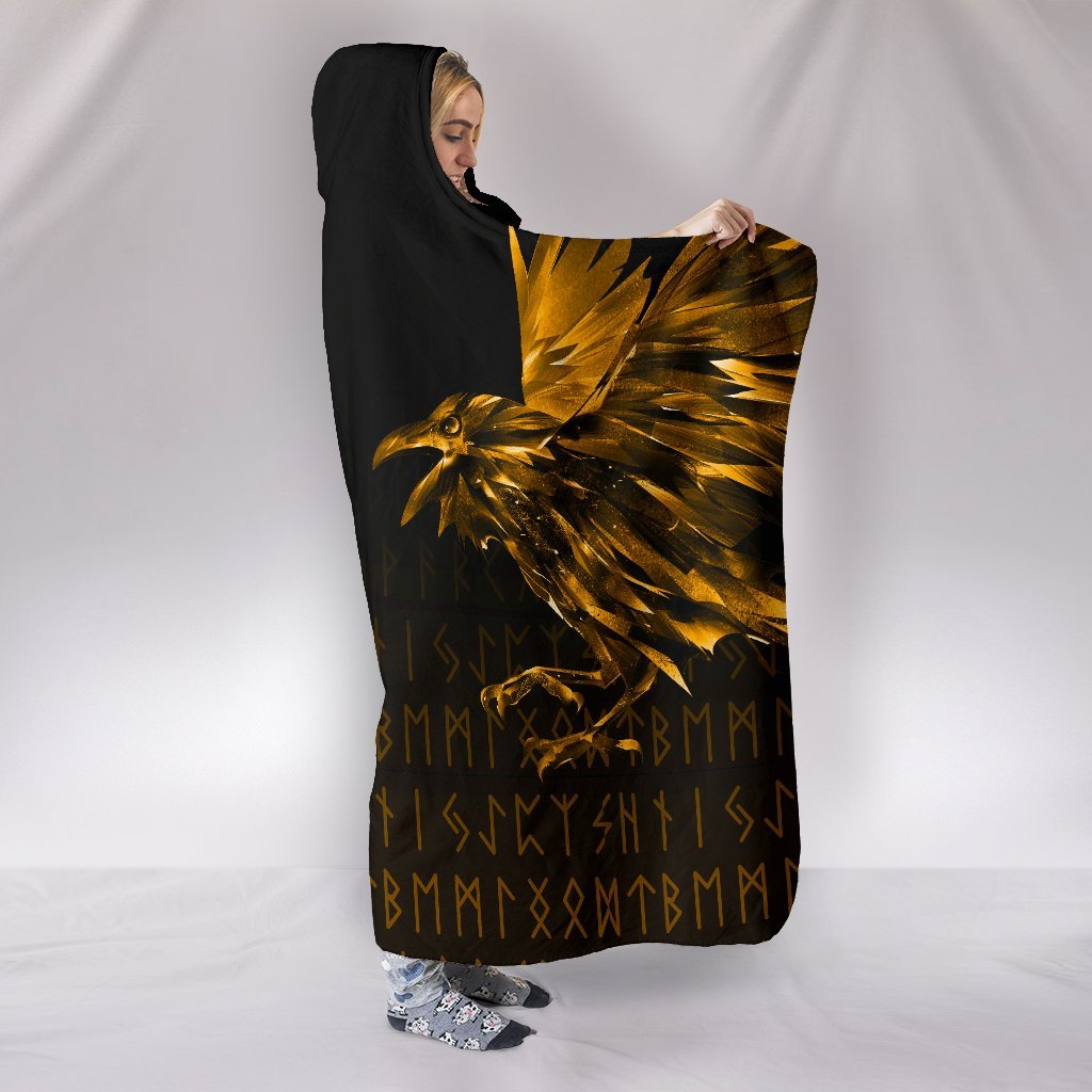 viking-hooded-blanket-the-raven-of-odin-rune-gold