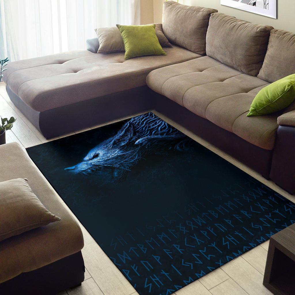 Viking Area Rug, Fenrir Wolf RLT12 - Wonder Print Shop