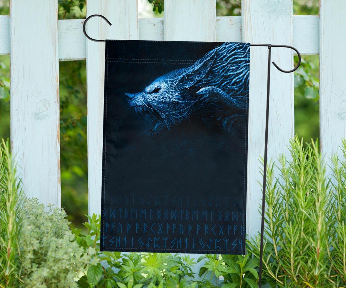 Viking Flag, Fenrir Wolf RLT12 - Wonder Print Shop