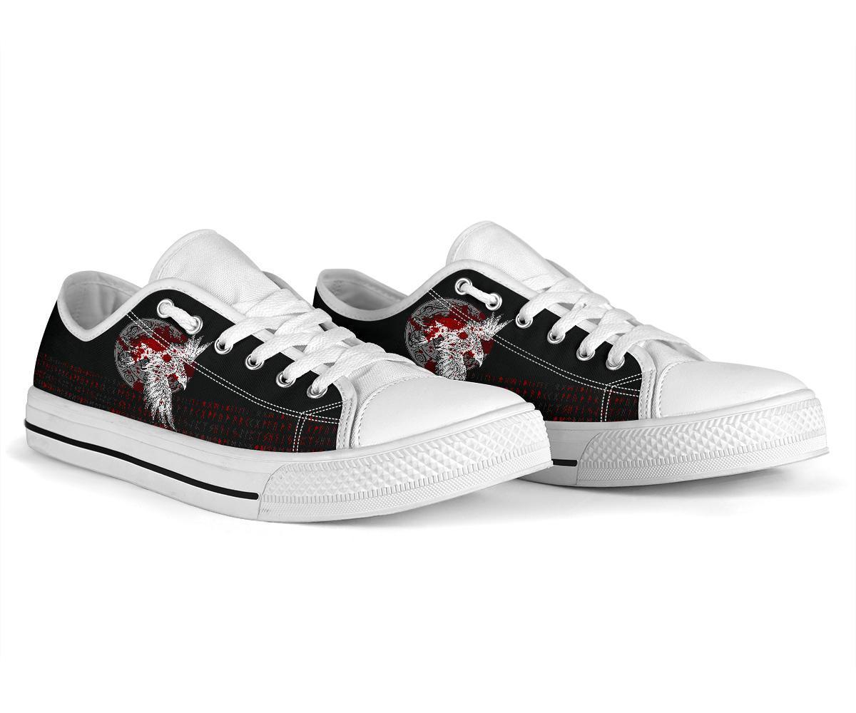 viking-low-top-shoes-mystical-raven-tattoo-blood