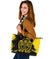 Viking Large Leather Tote Bag, Loki Bound Triskele Rune Gold RLT12 - Wonder Print Shop