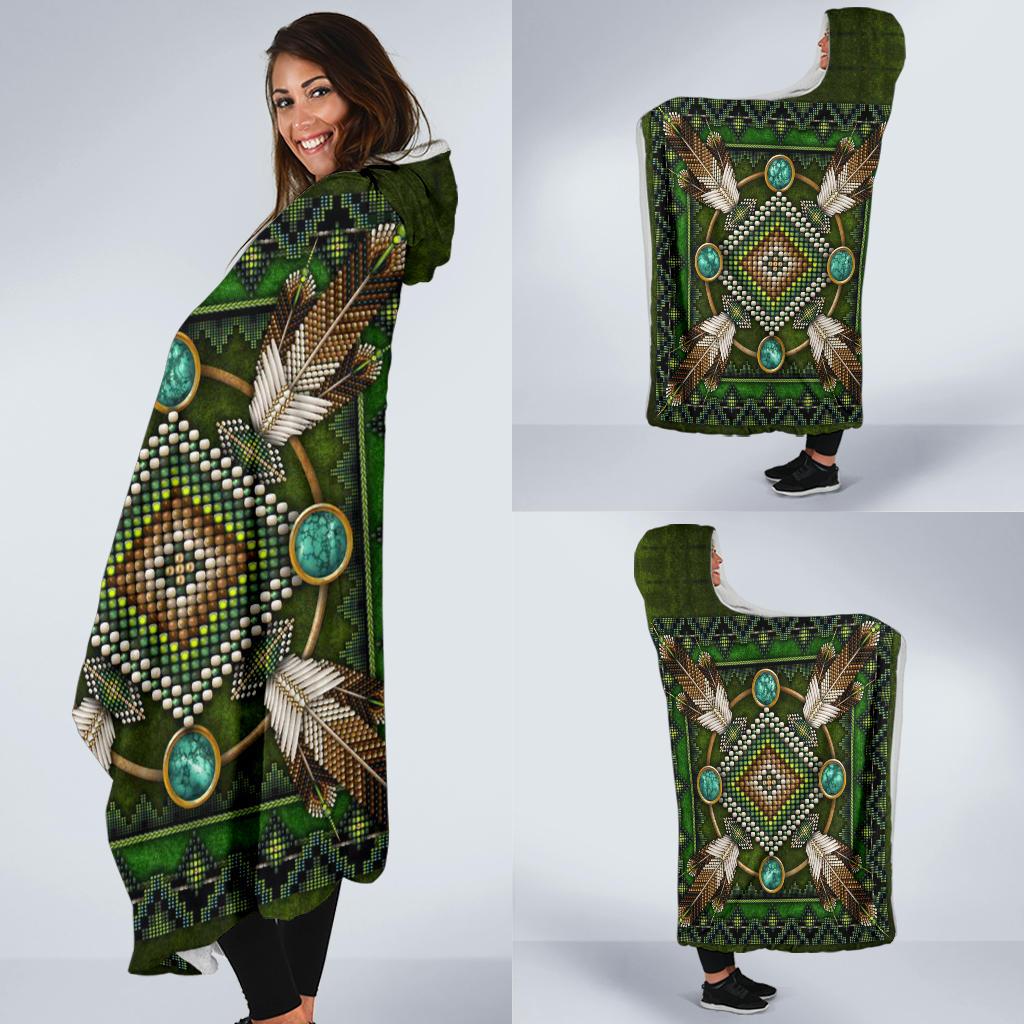 native-american-mandala-pattern-green-hooded-blanket