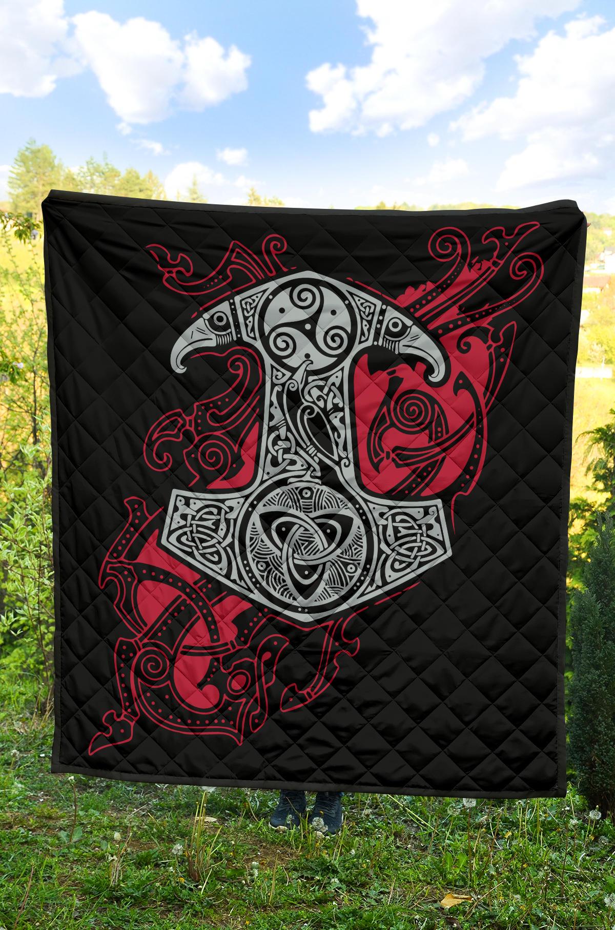 Viking Hammer Mjollnir Premium Quilt RLT12 - Wonder Print Shop