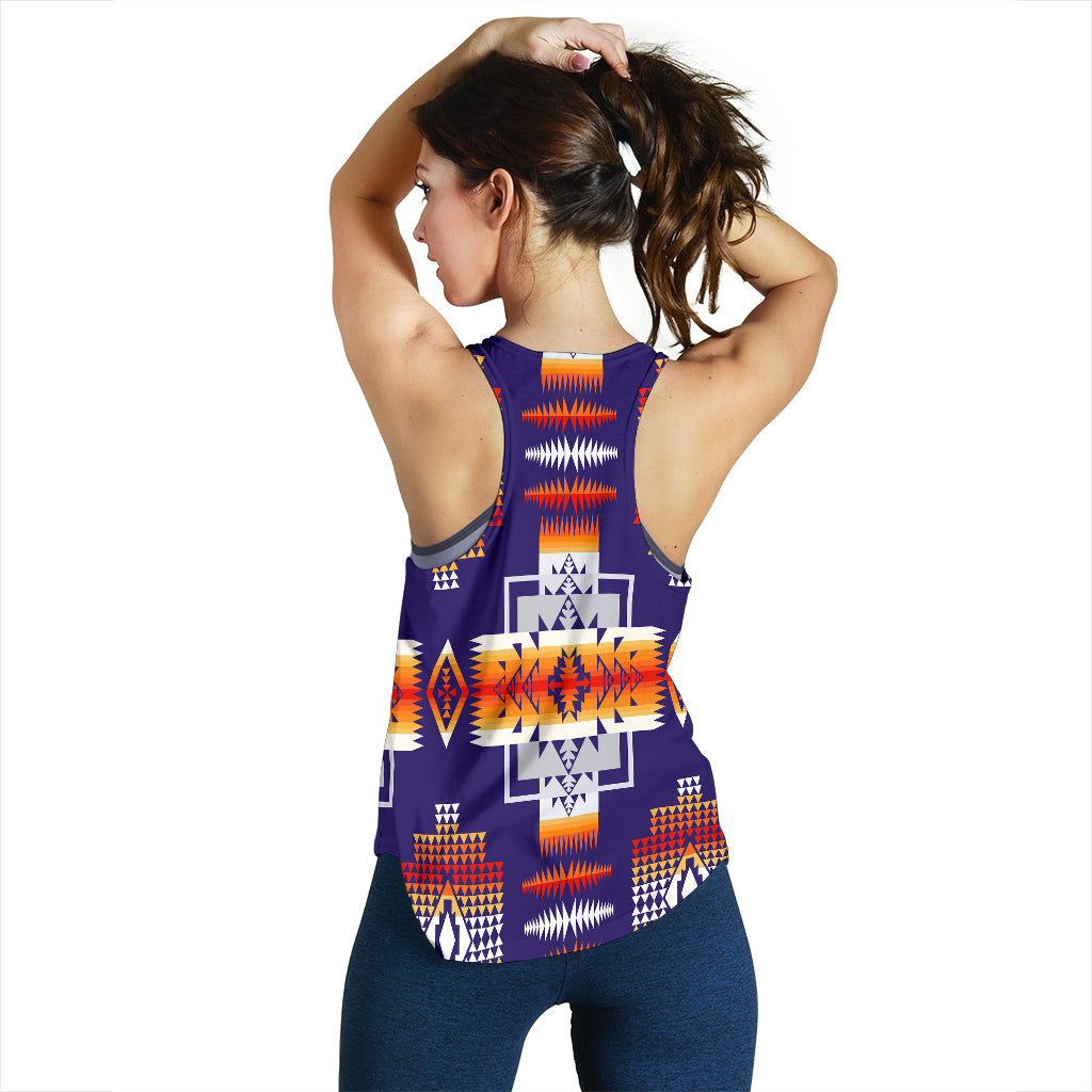 Purple Pattern Native American Women Racerback Tank LT10 - Wonder Print Shop