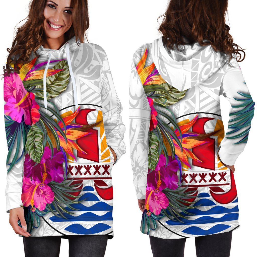 tahiti-womens-hoodie-dress-polynesian-hibiscus-white-pattern