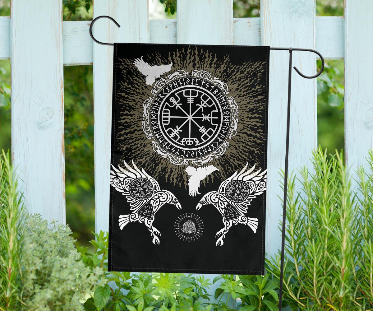 Viking Garden Flag Raven, Valknut and Vegvisir RLT12 - Wonder Print Shop
