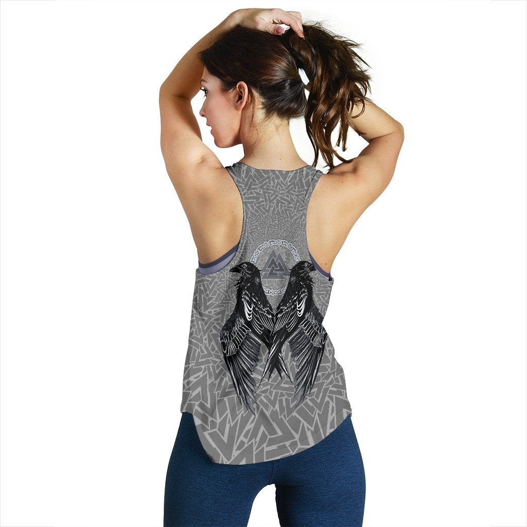 Viking Women's Racerback Tank Raven Valknut RLT12 - Wonder Print Shop