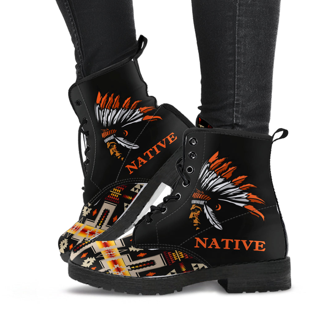 black-tribe-design-native-american-leather-boots