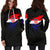 Croatia in Me Women's Hoodie Dress - Special Grunge Style - Wonder Print Shop