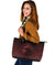 Viking Large Leather Tote Bag, Ethnic Odin Raven Red RLT12 - Wonder Print Shop