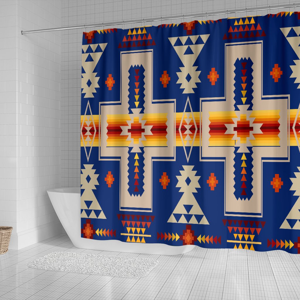 navy-native-tribes-pattern-native-american-shower-curtain