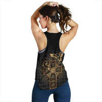 Viking Women's Racerback Tank - Odin's Celtic Raven Tattoo RLT12 - Wonder Print Shop