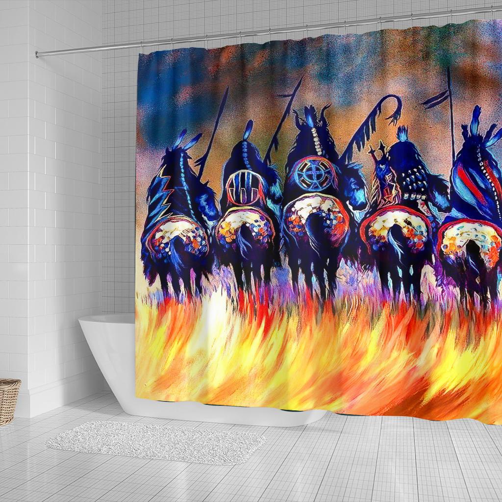 warriors-native-american-shower-curtain