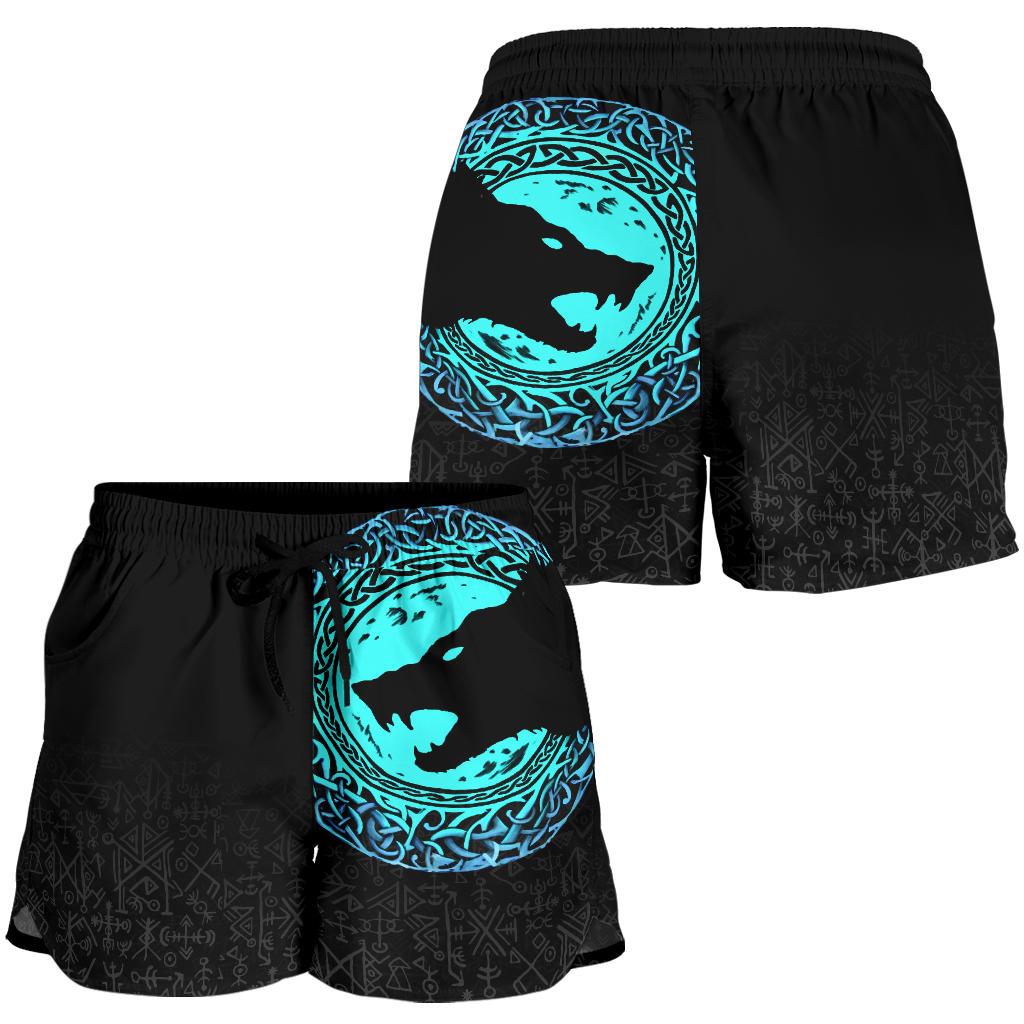 viking-womens-shorts-fenrir-norse-wolf