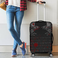Viking Luggage Cover - Odin Huginn and Muninn Rune Blood RLT12 - Wonder Print Shop