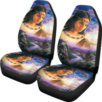 Girl and Animals Car Seat Covers LT10 - Wonder Print Shop