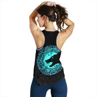 Viking Women's Racerback Tank - Fenrir Norse Wolf RLT12 - Wonder Print Shop