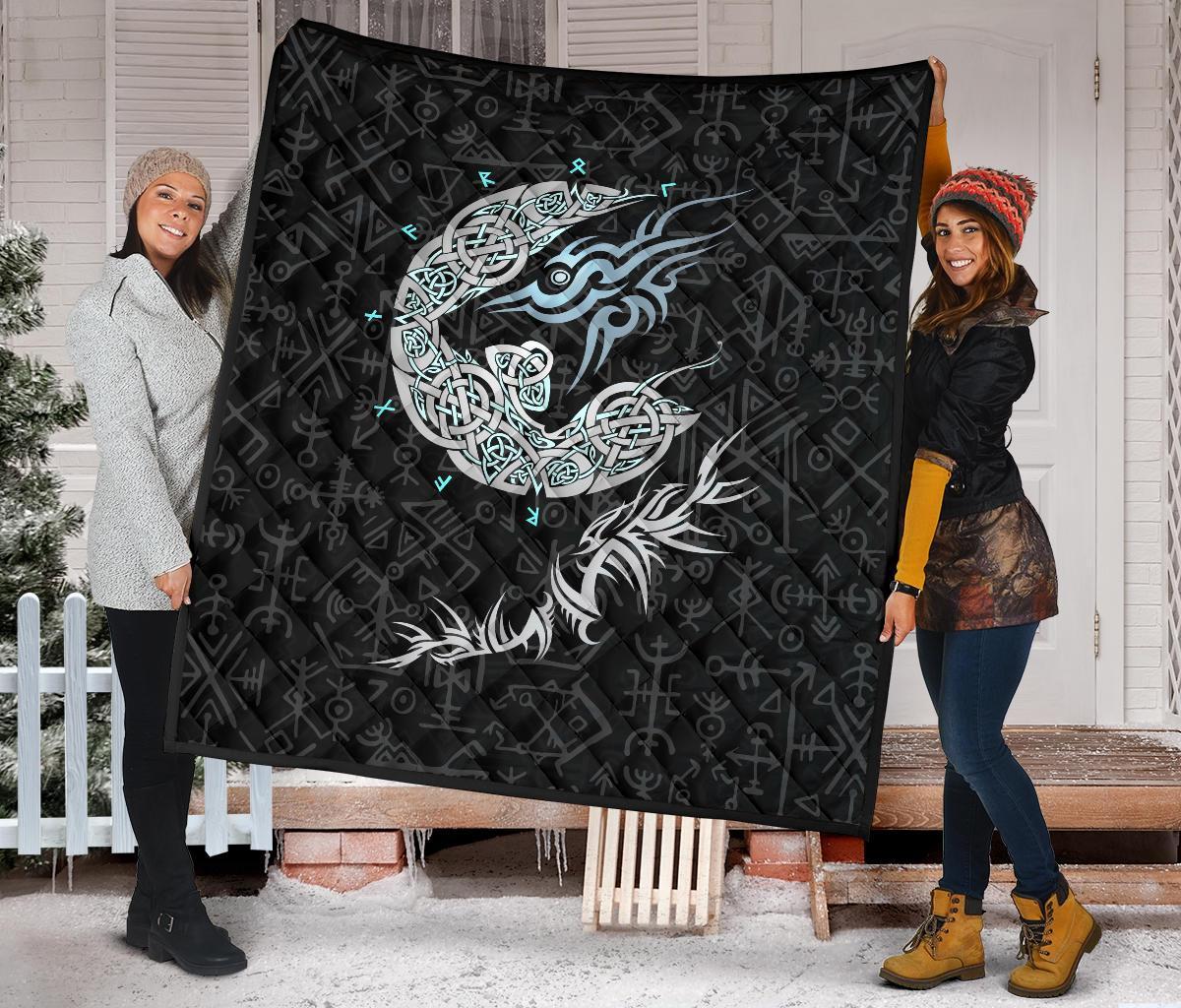 Viking Fenrir Wolf Premium Quilt RLT12 - Wonder Print Shop