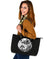 Viking Large Leather Tote Bag, Skoll and Hati Rune Tattoo RLT12 - Wonder Print Shop