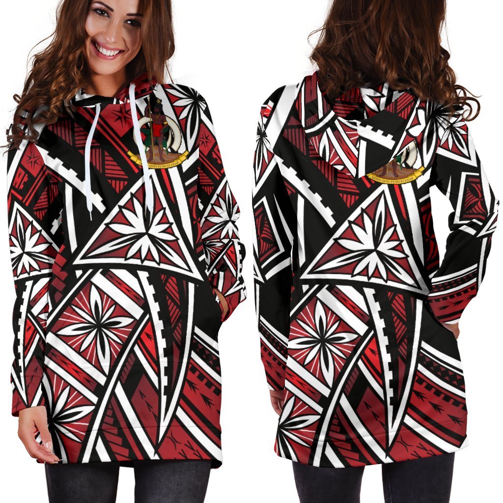vanuatu-womens-hoodie-dress-tribal-flower-special-pattern-red-color