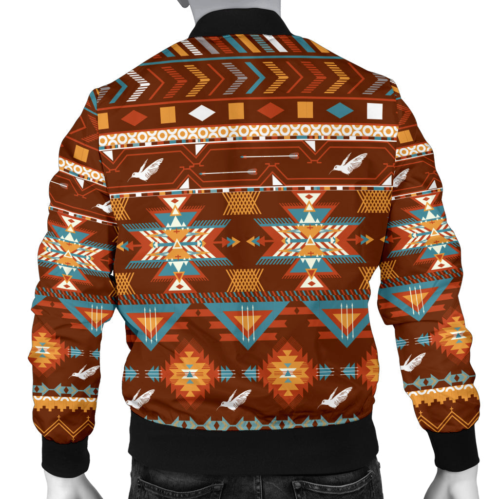 Pattern With Birds Men's Bomber Jacket LT10 - Wonder Print Shop