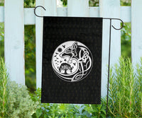 Viking Garden Flag, Skoll and Hati Rune Tattoo RLT12 - Wonder Print Shop