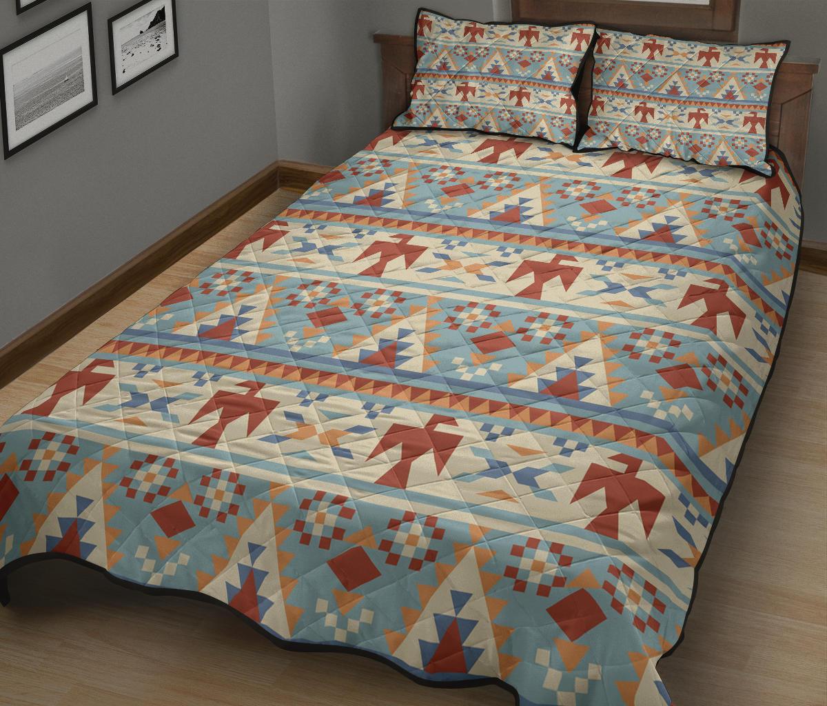 ThunderbirdsTribe Pattern Native American Quilt Bed Set LT10 - Wonder Print Shop