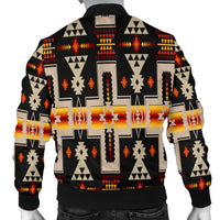 Black Tribe Design Native American Men's Bomber Jacket LT10 - Wonder Print Shop