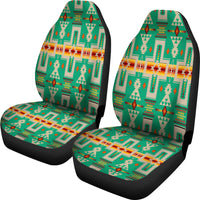 Light Green Tribe Design Native American Car Seat Covers LT10 - Wonder Print Shop