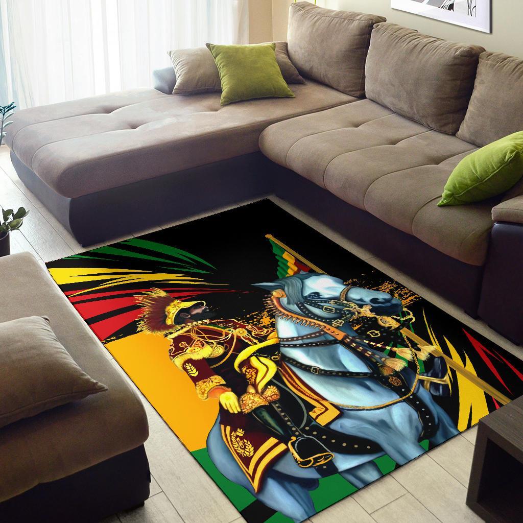 Ethiopia Emperor Haile Selassie Area Rug - Wonder Print Shop
