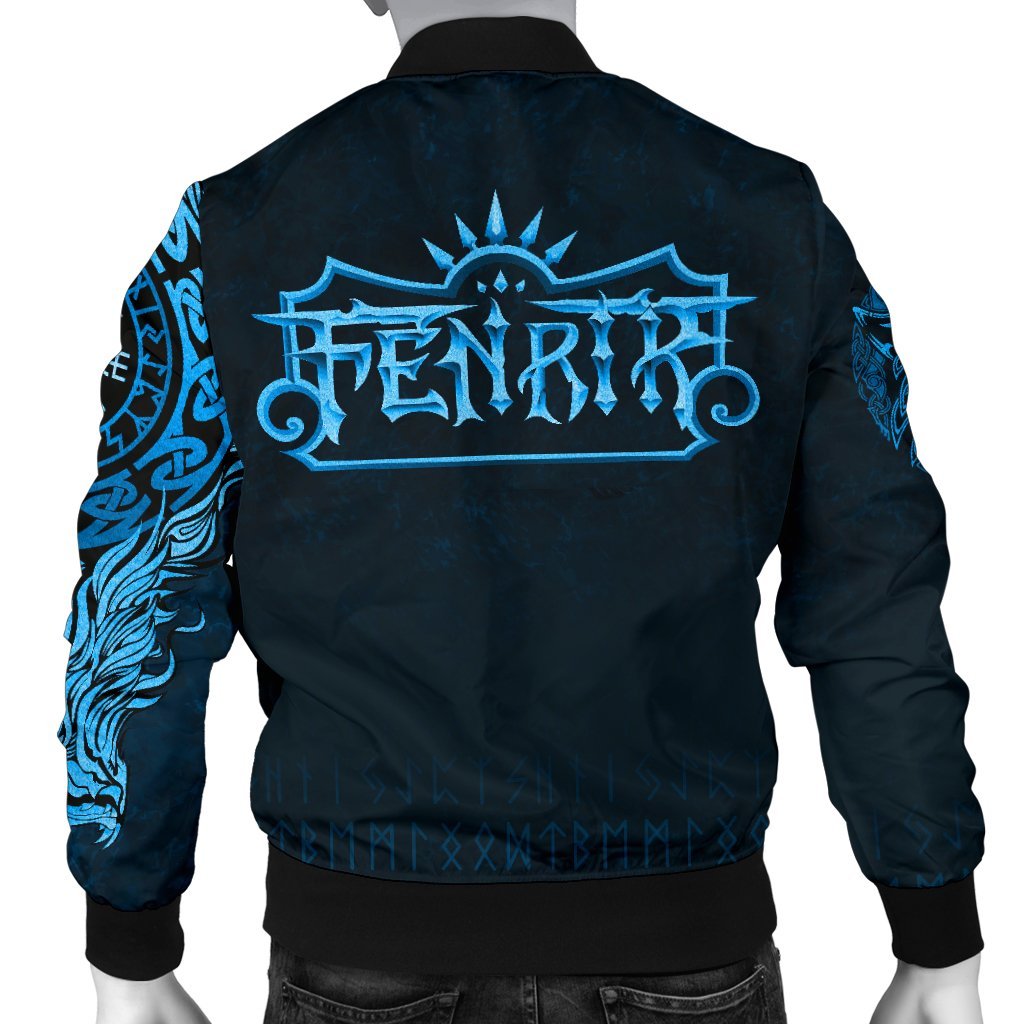 Viking Men's Bomber Jacket, Fenrir Wolf RLT12 - Wonder Print Shop