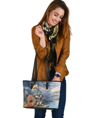 Viking Small Leather Tote, Corgi RLT12 - Wonder Print Shop