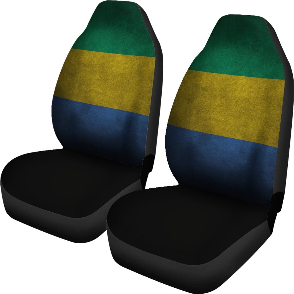 african-car-seat-covers-gabon-flag-grunge-style