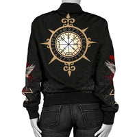 Viking Bomber Jacket Women's Raven Of Odin Special Version RLT12 - Wonder Print Shop