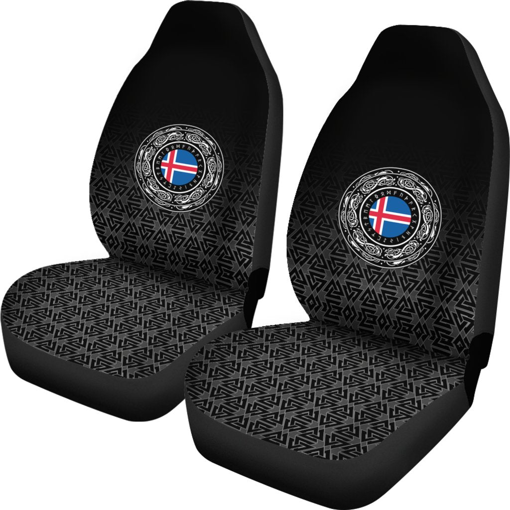 Viking Car Seat Covers Iceland Coat Of Arms RLT12 - Wonder Print Shop
