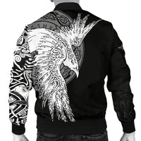 Custom Viking Men's Bomber Jacket Mystical Raven Tattoo Special RLT12 - Wonder Print Shop