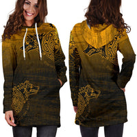 Viking Women's Hoodie Dress, Skoll and Hati RLT12 - Wonder Print Shop