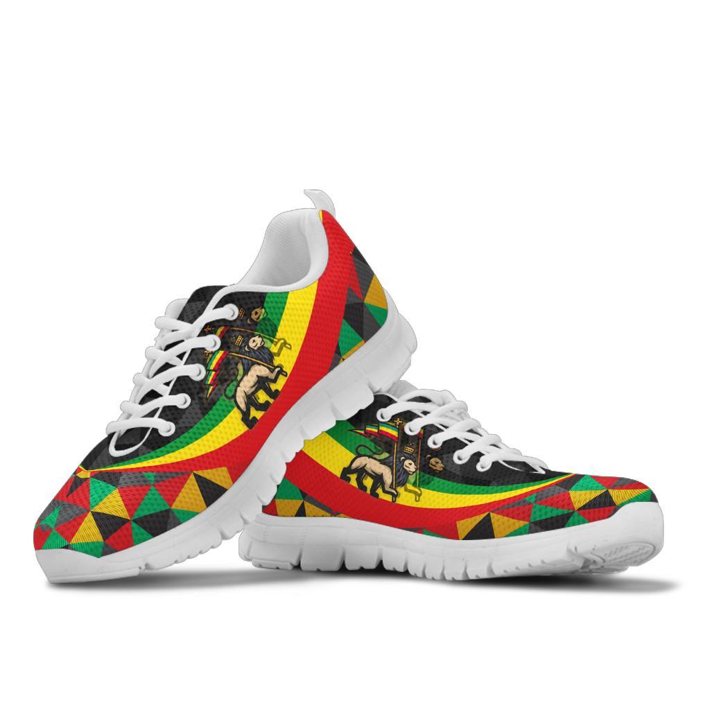 Ethiopia Sneakers - Ethiopia Rasta Lion - Wonder Print Shop